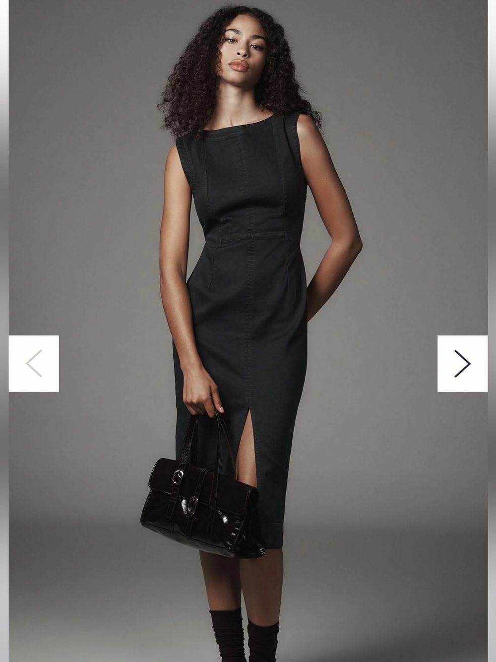 Pilcro Sleeveless Denim Midi Dress